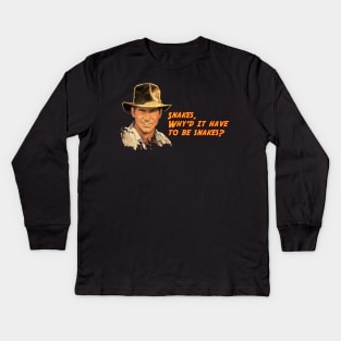 Indiana Jones Snakes Quote Kids Long Sleeve T-Shirt